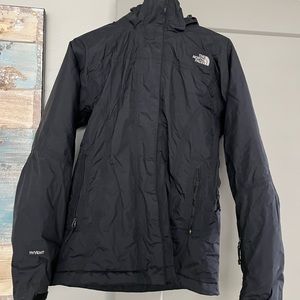 Black Northface Down Jacket. Size Medium.